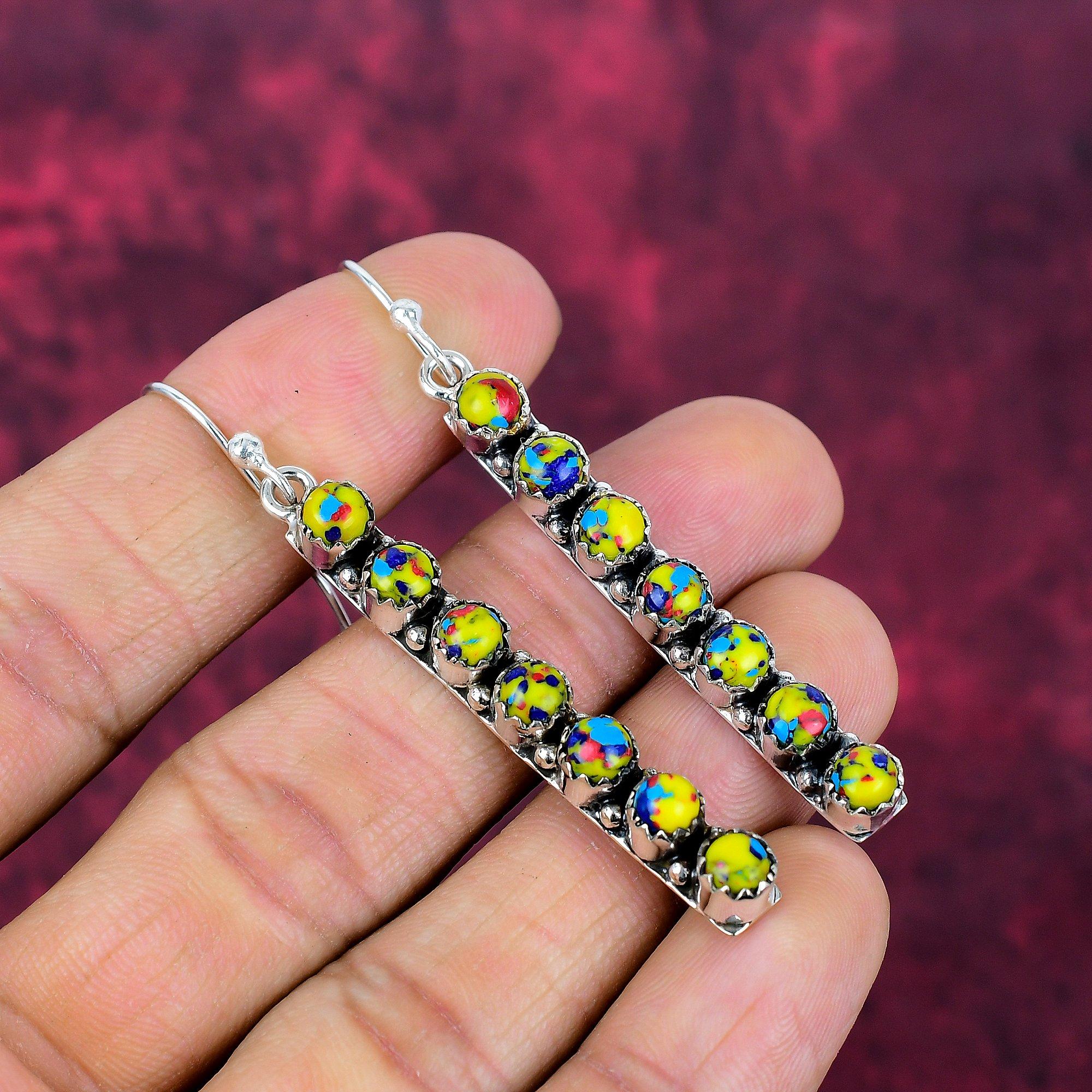 Ballon Jasper Jewelry, 925 Solid Sterling Silver Earrings Handmade Gemstone Jewelry, Gifts For Wife Brand New Earrings