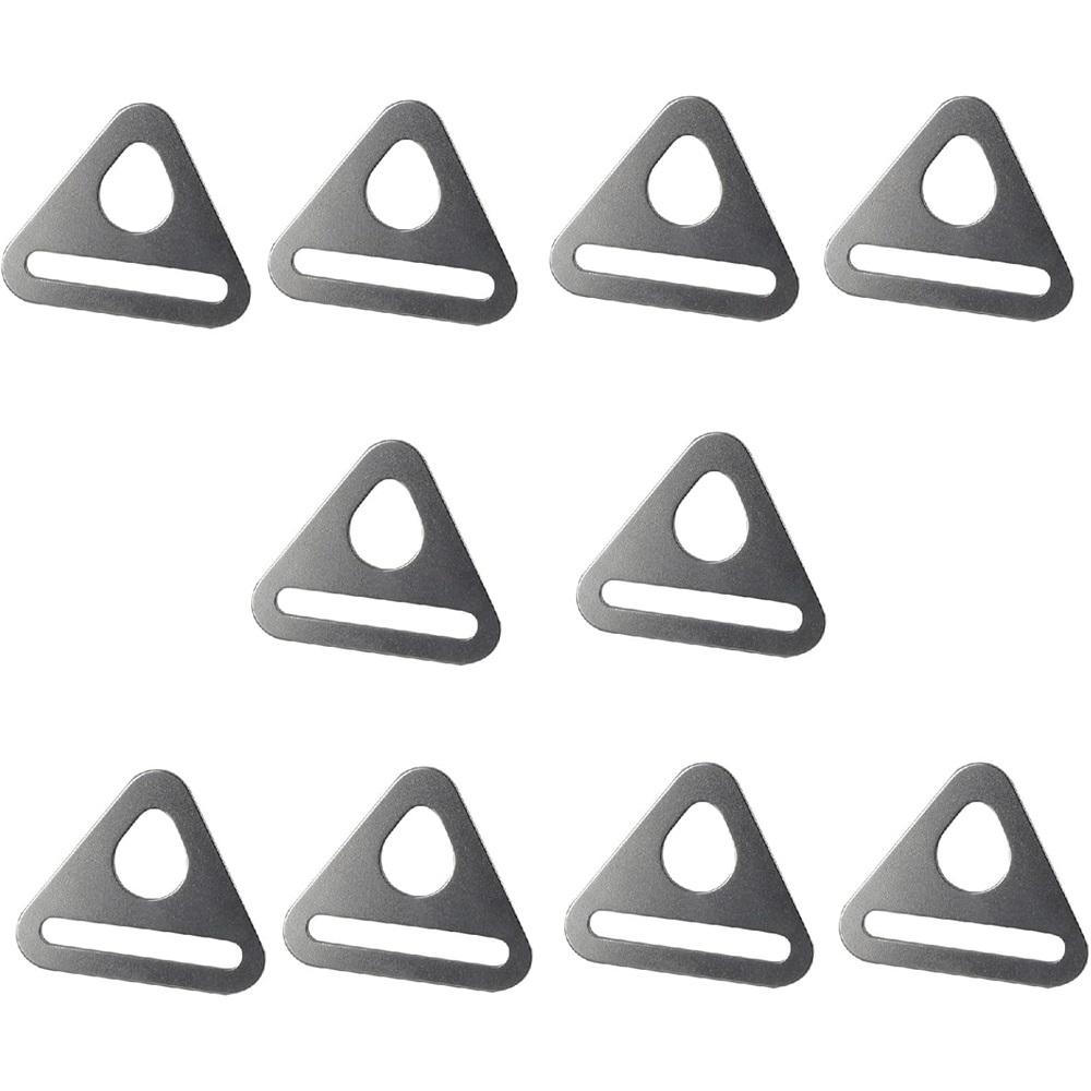 10-Pack Stainless Steel Triangle Buckle – Adjustable Tent Canopy Rope Tensioner – 15/20/25/32mm Sizes For Camping, Hiking – Rust-Proof