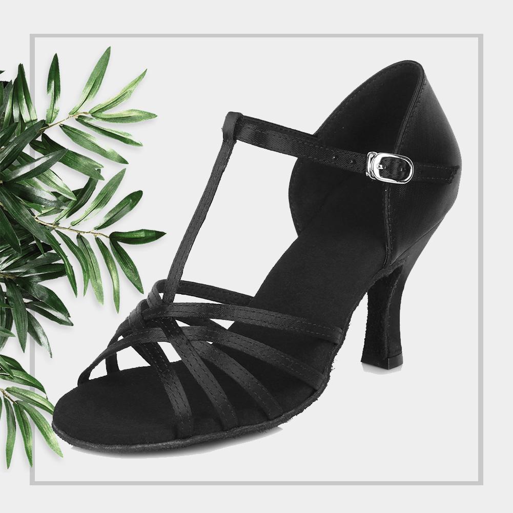 Women Latin Salsa Dance Shoes Practice Shoes Ballroom Indoor Latin Dance Shoes Heeled 5/7CM