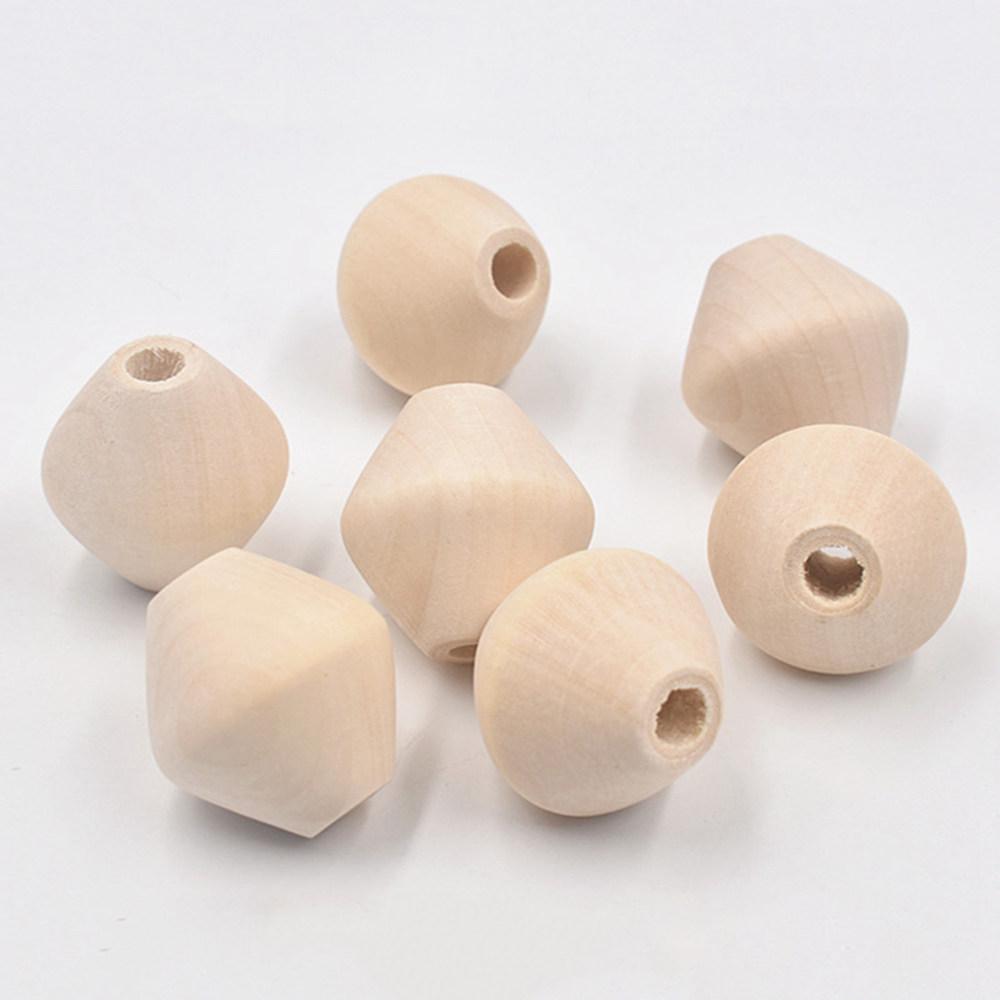 15 Adet Büyük Koni Şeklinde 30x28mm Doğal Ahşap Gevşek El Yapımı Büyük Delikli Boncuklar Kendin Yap El Sanatları Ahşap İşçiliği Takı Yapımı Aksesuarları İçin
