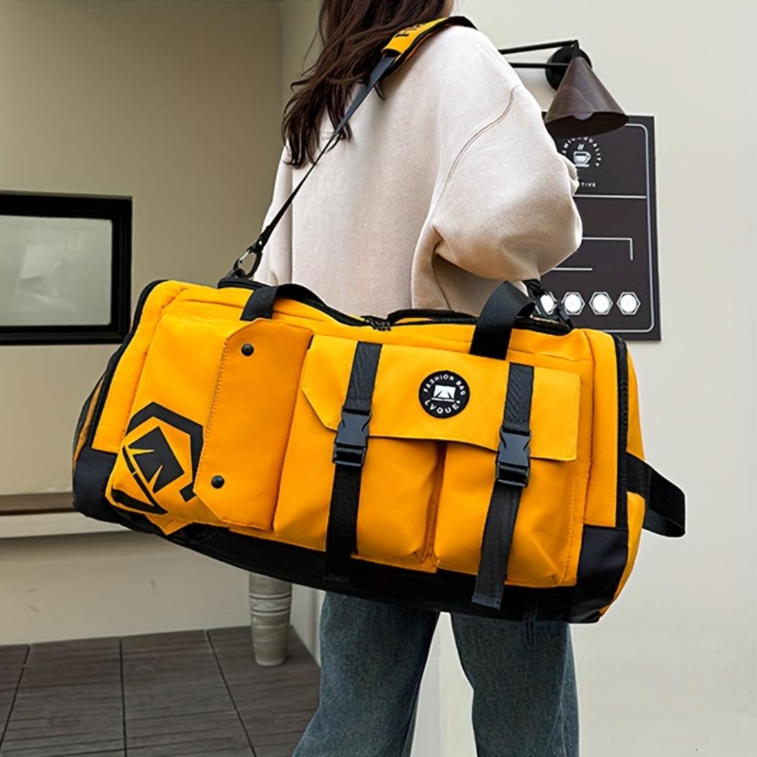 Zaino da viaggio unisex espandibile con spazio nascosto, tracolla a tracolla staccabile, scomparto separato per scarpe e tasche multiple per lavoro e palestra