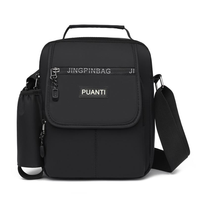 Borsa a Spalla Quadrata Sportiva da Uomo - Borsa a Tracolla Resistente a Lati Morbidi Stile College con Tasche Multifunzionali