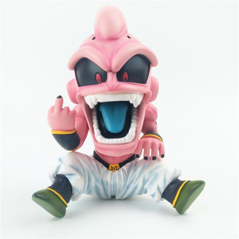 Anime Q Version Majin Buu Middle Finger Posture Figure Toy Doll Collection Model Gift
