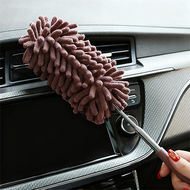 SEAMETAL Extendable Handle Telescopic Dust Brush Cobweb Brush Catcher Mites Gap Dust Car Home Cleaning Tools