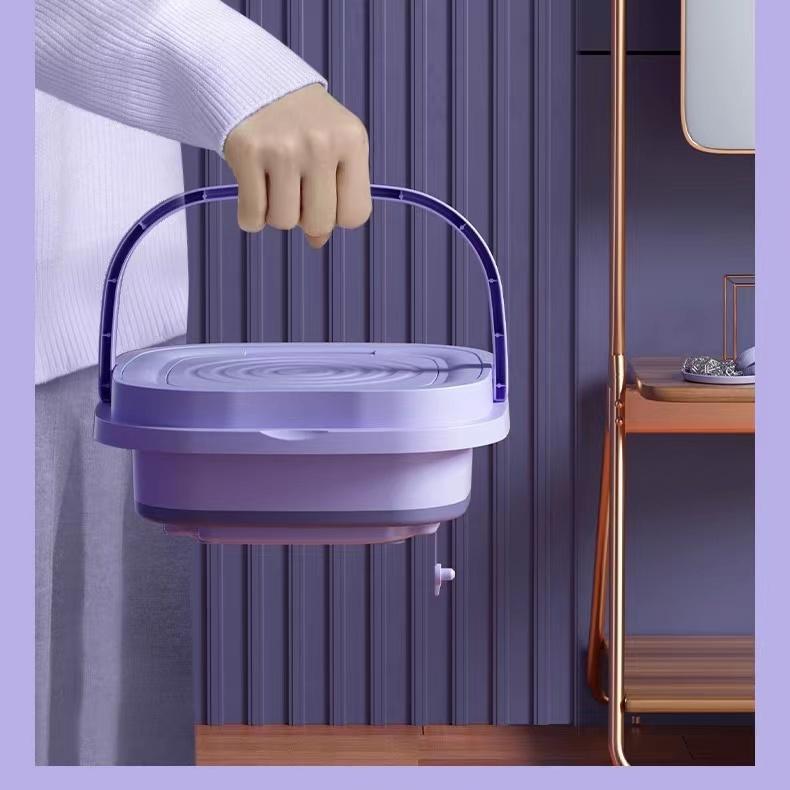 Lave-linge Portable 1L Rechargeable - Pour Sous-vêtements, Chaussettes - Double Mode, Idéal Voyage, Camping, Dortoir