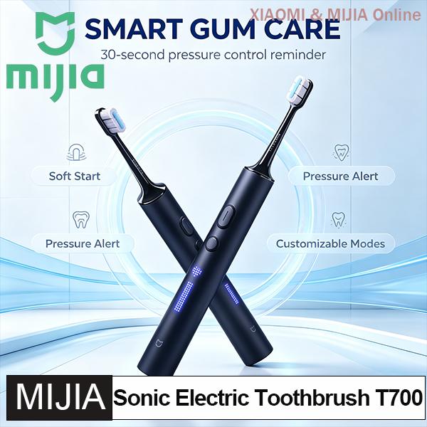 Mijia Sonická elektrická zubná kefka T700 Ultrazvuková vibrácia Bielenie zubov Ústna hygiena Kefka Smart APP Elektrická zubná kefka (CN)