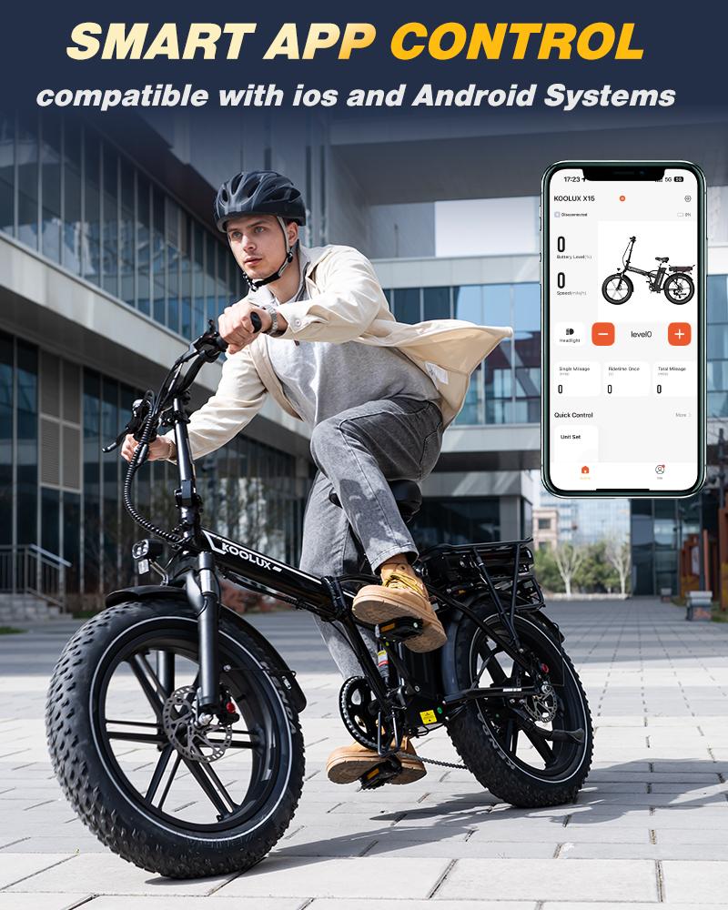 KOOLUX X11 750W Motor 48V23.4 Ah Battery Dual Battery E-bike City Foldable Electric Bicycle 20 Inch Fat Tires Electric Bike