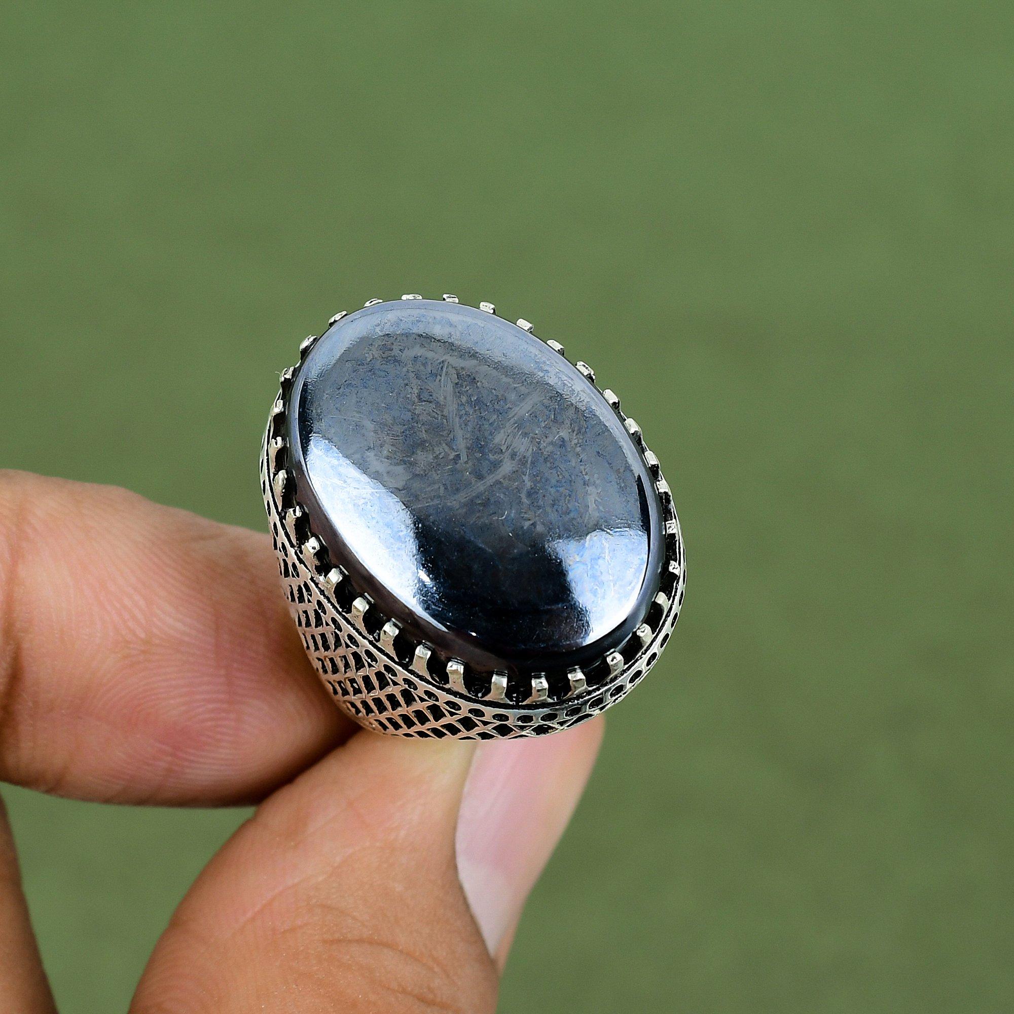 Schungit Ring 925 Sterling Silber Ring Handgemachter Schmuck Erstaunlicher Edelsteinring Natürlicher Schungit Schmuck Geschenke Für Ihn In Ringgröße Erhältlich