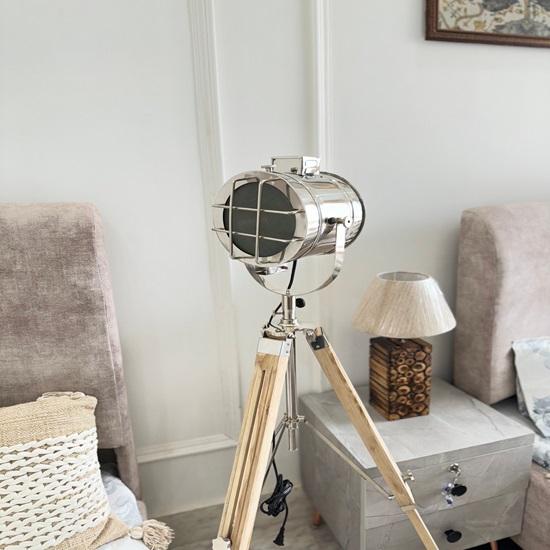 Spotlight Studio  with Wooden Tripod Spotlight 177.8 Cm Best Modern Luxury Style Floor Lamp for Room Office Decorate