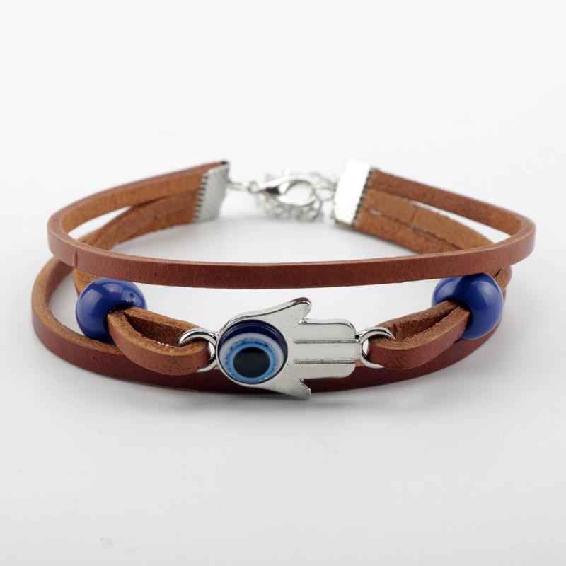 The Last of Us 2 Part II Ellie Dina Bracelet Devil's Eye Blue Beads Bracelet Leather Bracelet Jewelry Gift Box Cosplay