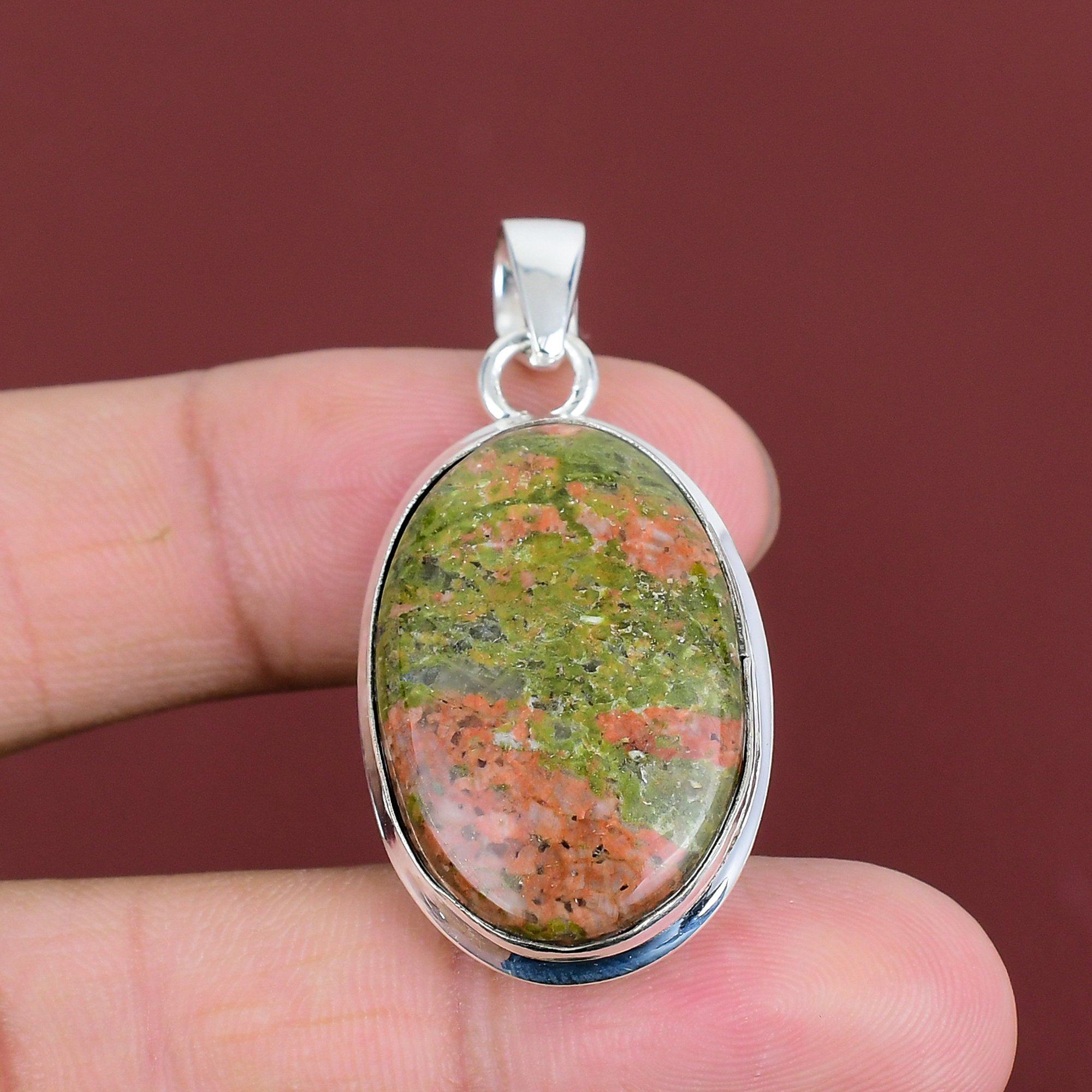 Unakite Pendant Handmade Pendant Natural Gemstone Pendant 925 Sterling Silver Pendant Awesome Unakite Jewelry Stylish Pendant Gifts For Her