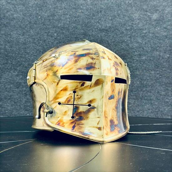 Commando Barbuta Helmet Medieval Knight Barbuta Helmet 8Gauge Mild Steel Helmet LARP, Cosplay, Display, Costume Helmet
