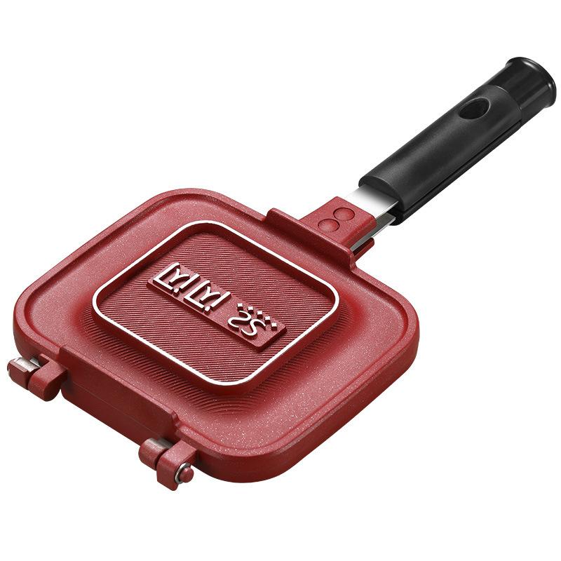 Sandwich Maker, Non-stick Hot Sandwich Maker Panini Grill Pans with Handle Maifanshi Non Stick Pot Flip Pan for Home Kitchen