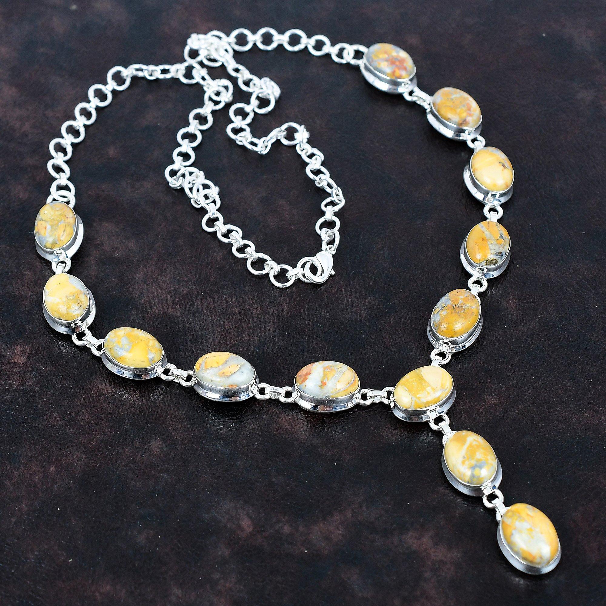 Naszyjnik z jaspisu maligano naszyjnik z kamienia szlachetnego ręcznie robiony naszyjnik naszyjnik ze srebra próby 925 regulowany łańcuszek biżuteria projektanta prezenty zaręczynowe