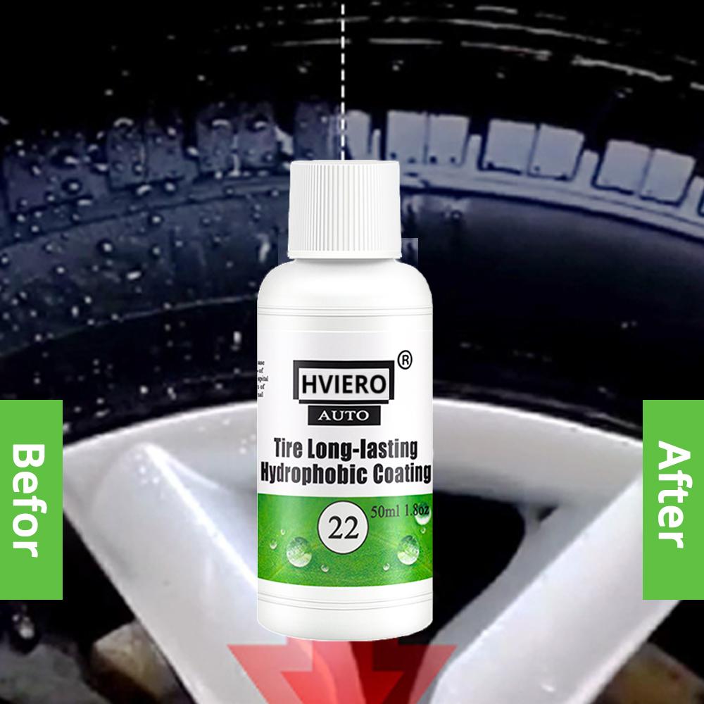 HVIERO 22 Reifencoating 20 50ml Auto Autowäsche Reinigungswerkzeuge Lackbeschichtungsmittel Reifen Langlebige Hydrophobe Beschichtung