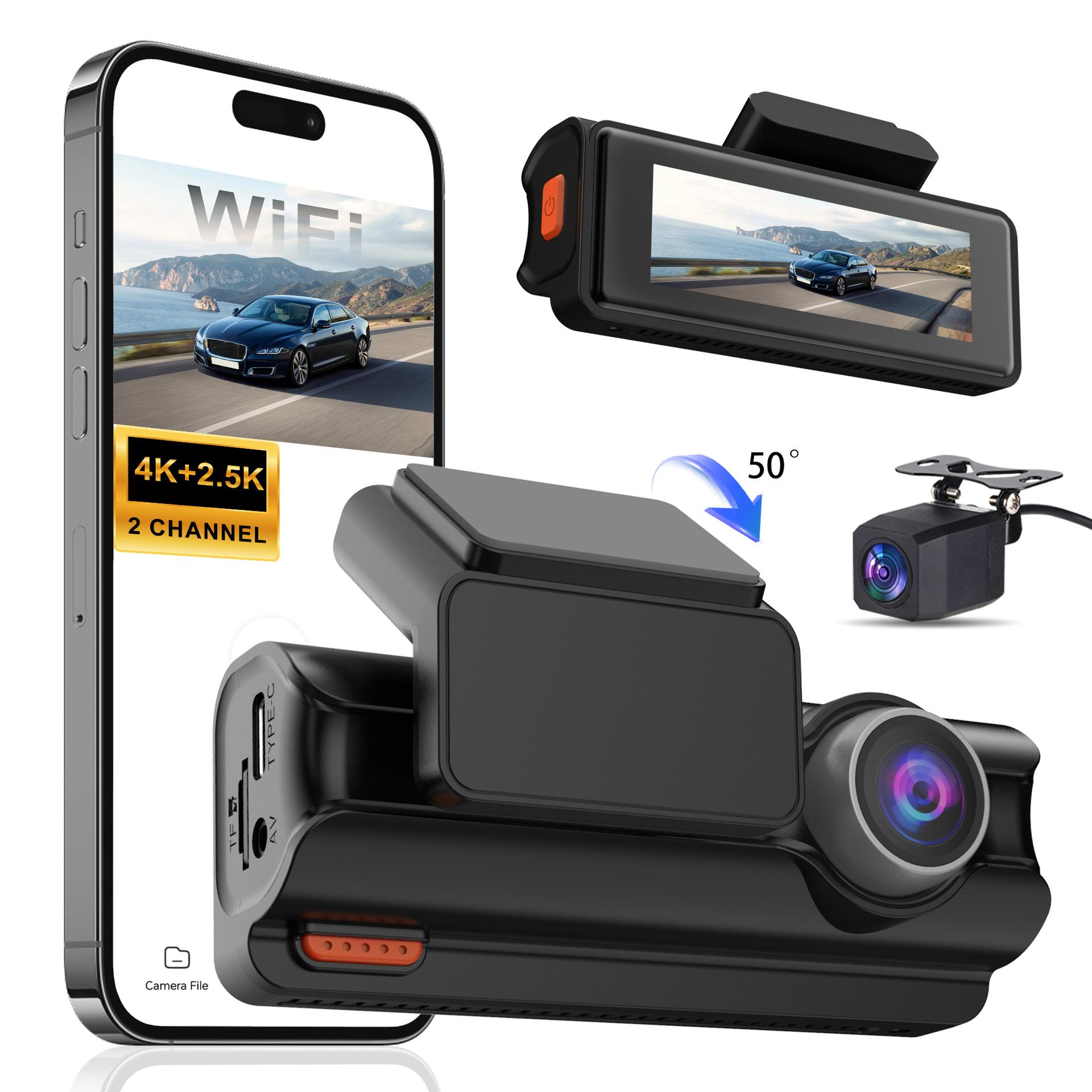 4K New Dash Cam, Dual Lens, WiFi, Car DVR