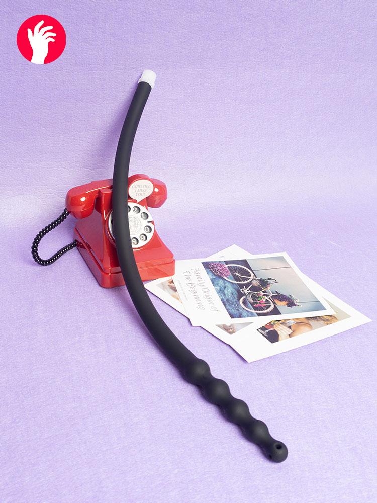 YWZAO Einlauf-Duschkopf Anal-Plug Silikon Lang 60cm 4 Auslasslöcher G55