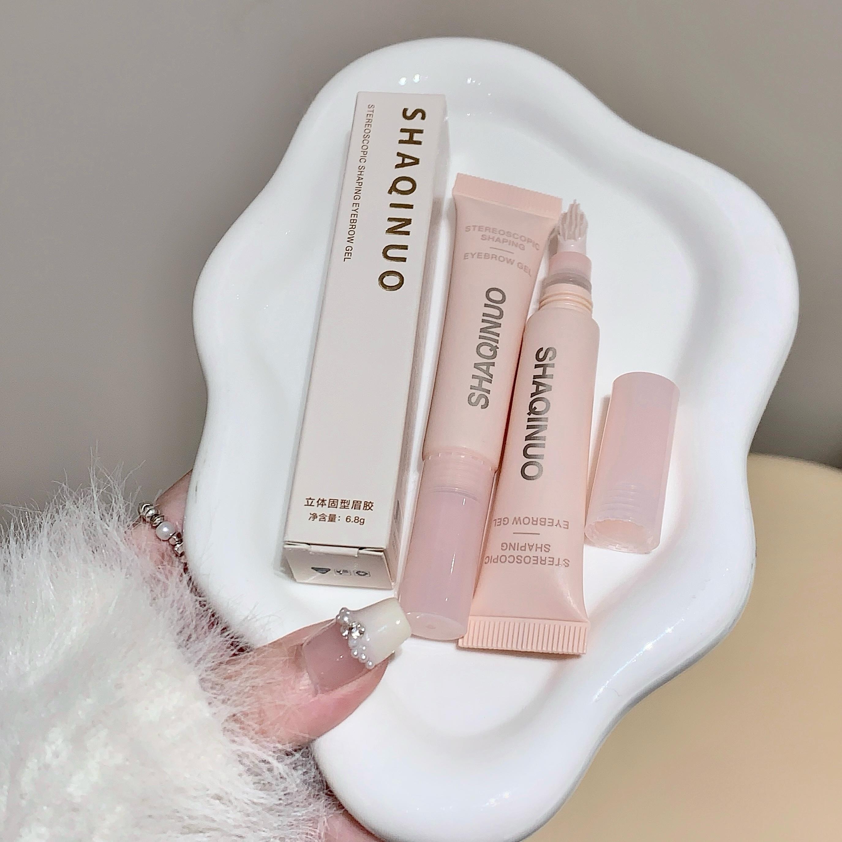 SHAQINUO 3D Eyebrow Gel Transparent Gel Texture Eyebrow Shaping Cream Long-lasting Waterproof Natural Eyebrow Soap