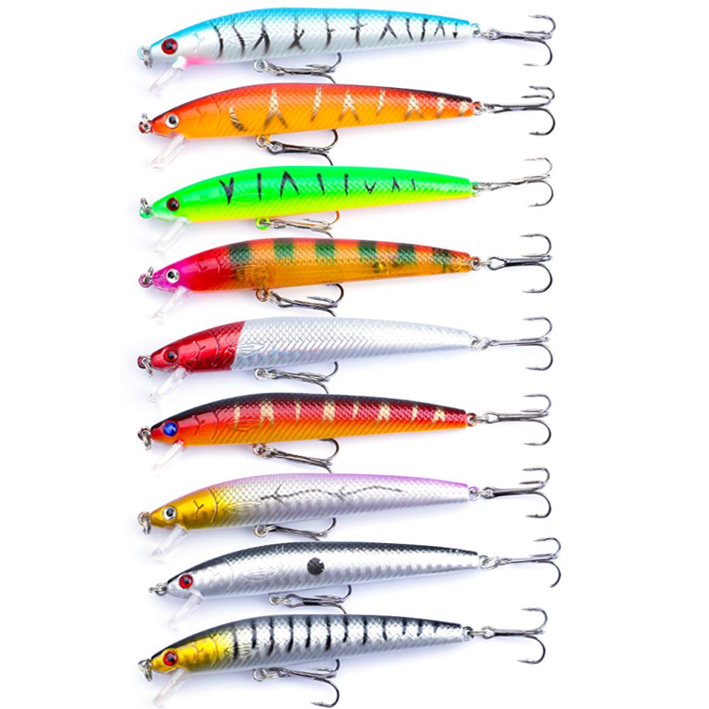 1Pcs Fishing Lure Hard Bait Minnow Deep Diving Swim Bait Walleye Lure Surface Water Lure for Bass Trout Pike Freshwater Saltwater Lure Set