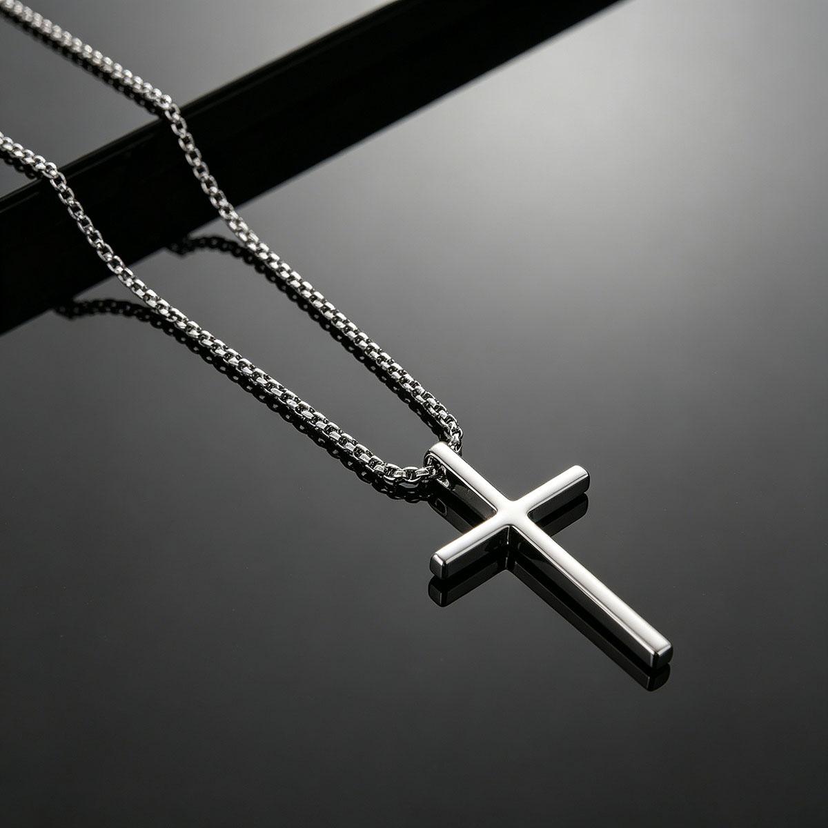 Cross Necklace Men and Women Simple Daily Design Sense Fashion Pendant Sweater Chain Accessories Personal Items