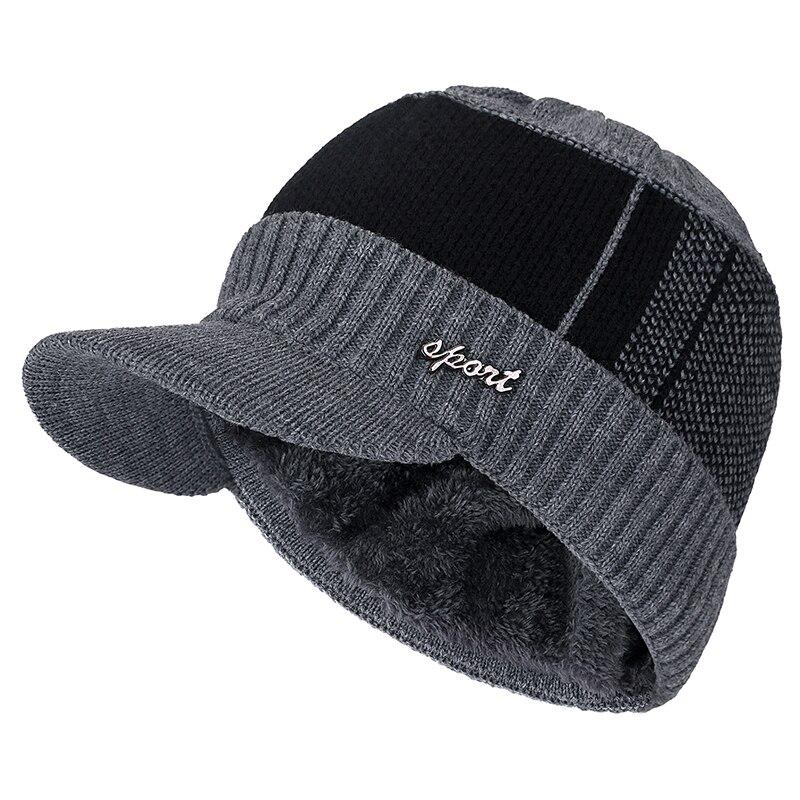 Nowość Dodaj futrzane ciepłe czapki zimowe Stylowa czapka typu beanie dla mężczyzn Kobiety Wełniana czapka z dzianiny z rondem