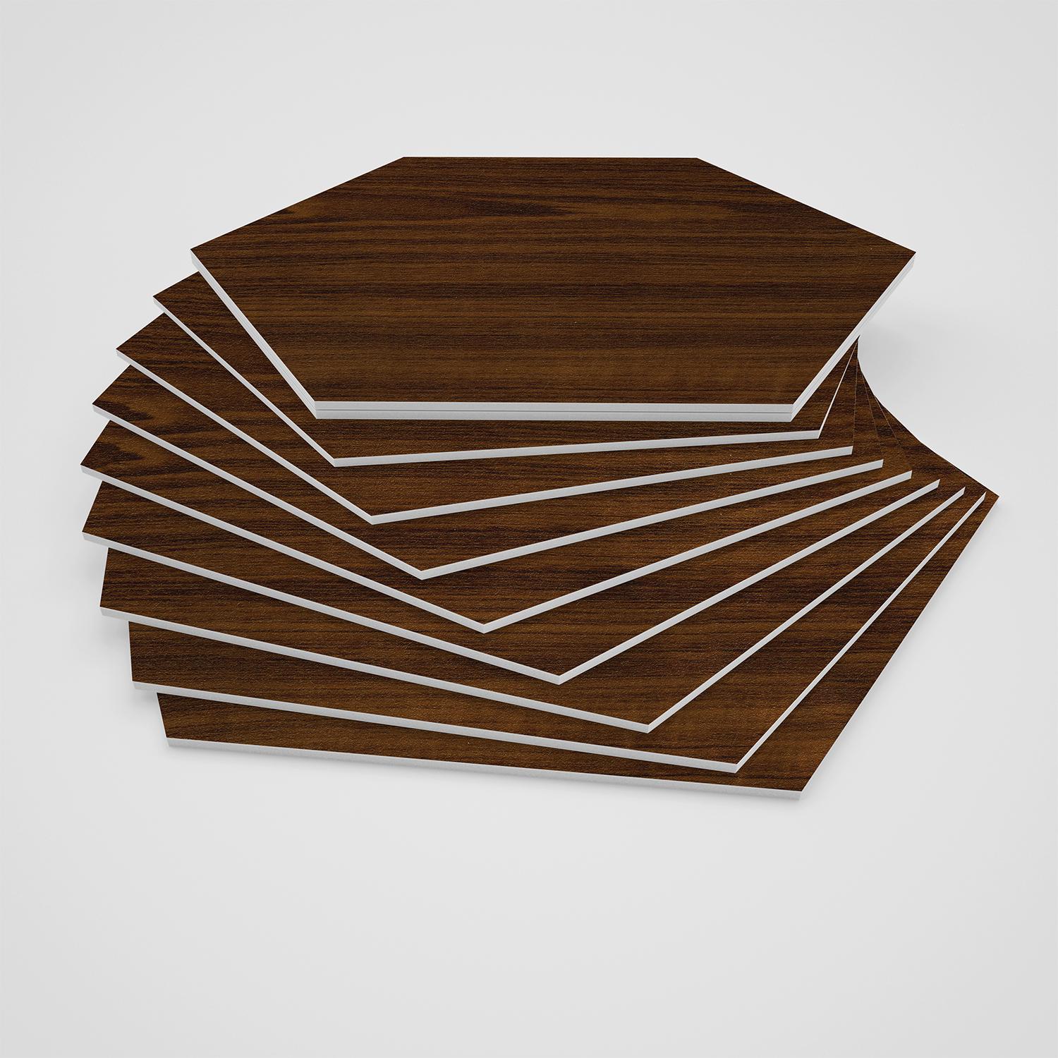 Hexagonal Wood Grain Foam Wall Sticker Kitchen Waterproof Oil-Proof Wallpaper Self-Adhesive Living Room Bathroom Thickened Tile Sticker