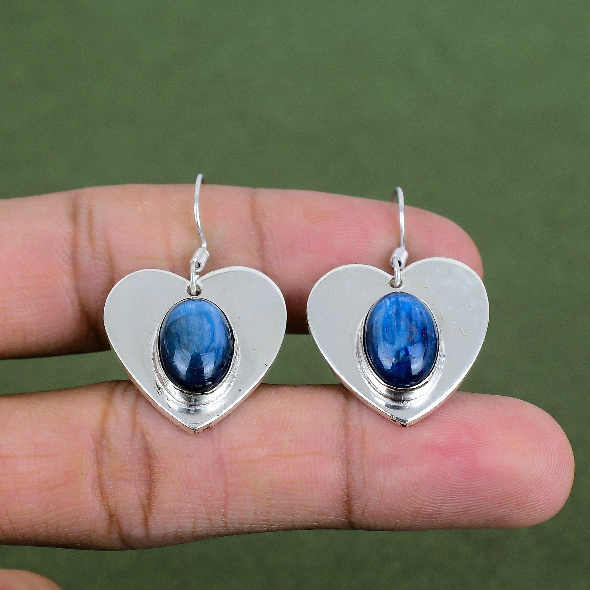 Kyanite Earring 925 Sterling Silver Earring Gemstone Jewelry Handmade Earrings Unique Style Earring Very Pretty Silver Jewelry Gift For Wife