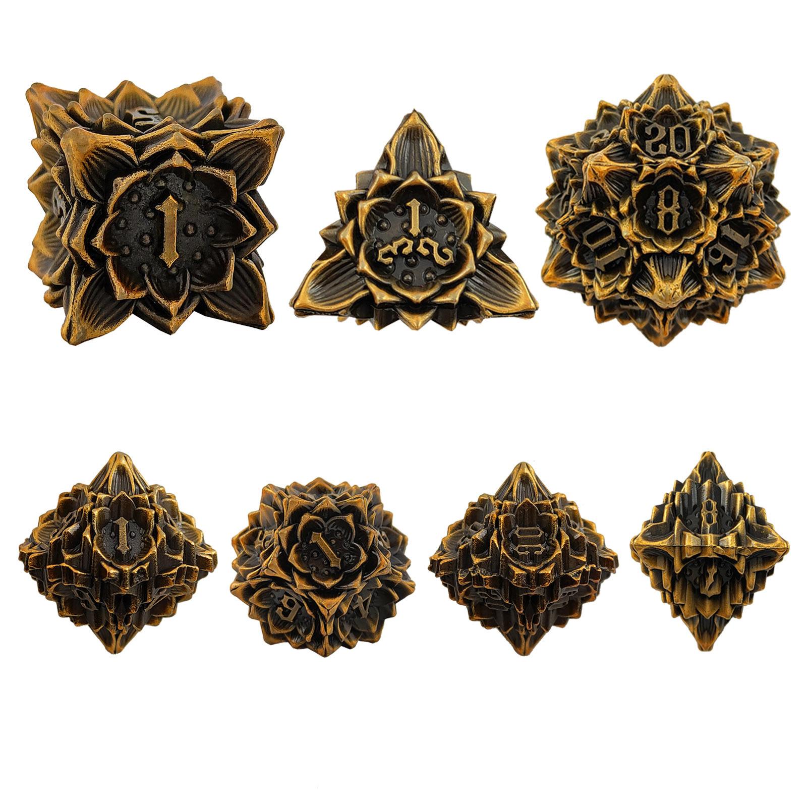D&D DND Dice 7pcs/set Polyhedral TRPG Table Games Dices Accessory COC Role Playing Dragons D20 D12 D10 D8 D6 D4