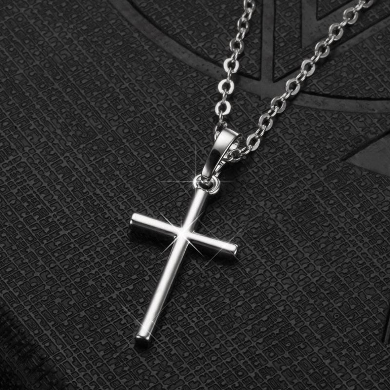 Collana Con Croce In Argento Sterling 925 – Delicata E Ipoallergenica – Lunghezza 42+5 Cm – Gioiello Regalo Per Donna