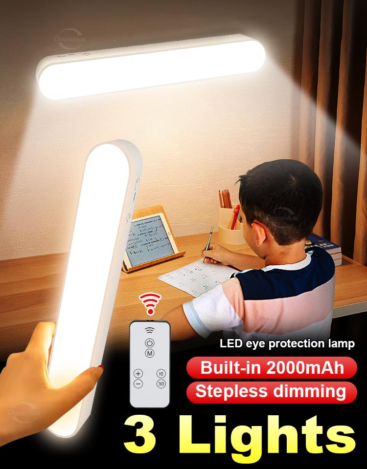 LED Night Light Desk Lamp USB Rechargeable Magnetic Dimming Table Lamp Computer Study Office Reading Stand Light for Bedroom