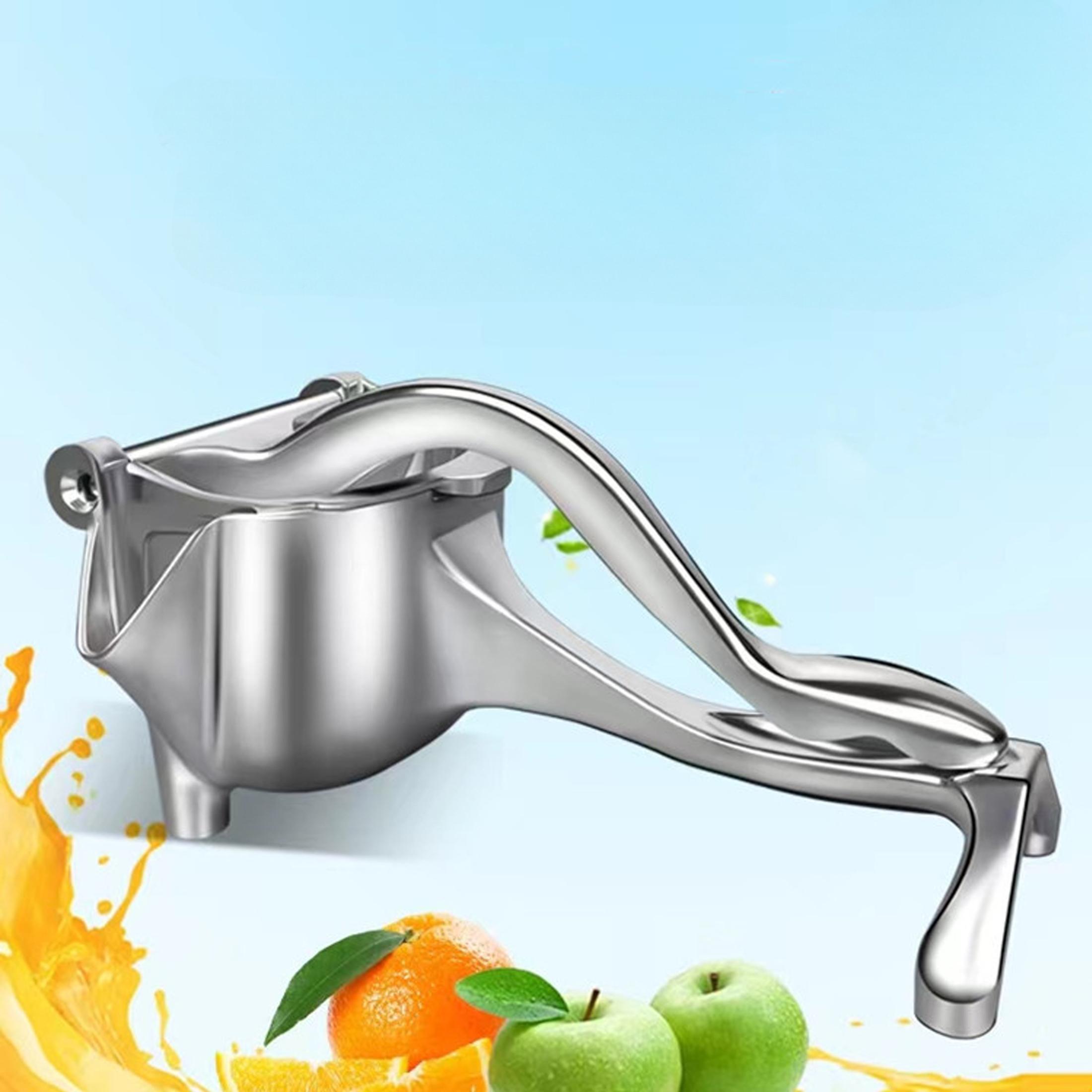 Ruční odšťavňovač na citron, ruční odšťavňovač na ruční lisování šťávy s jemným filtrem na ořechy, citronovou limetku, granátová jablka, vodní meloun, pomerančový odšťavňovač stříbrný