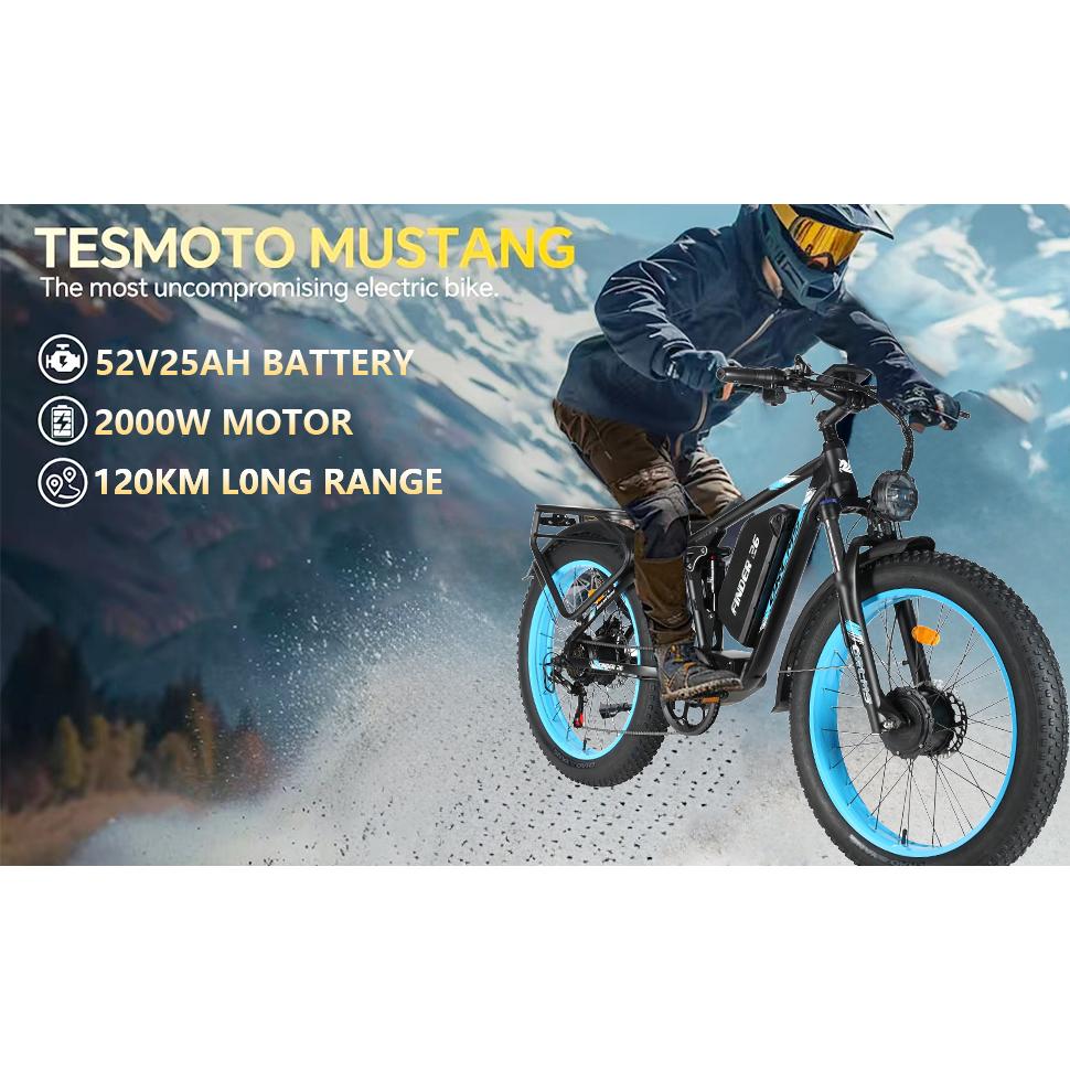 ORLMS FINDER 26Battery capacity 52V25AH Motor power 52V1000W * 2 (peak value of 3000W) Maximum speed limit 62km/h