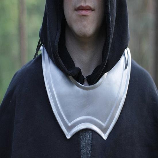 Steel Gorget - larpové brnění - cosplay - kovová gorge - ochrana proti lerpu - zakázková výroba a ruční výroba