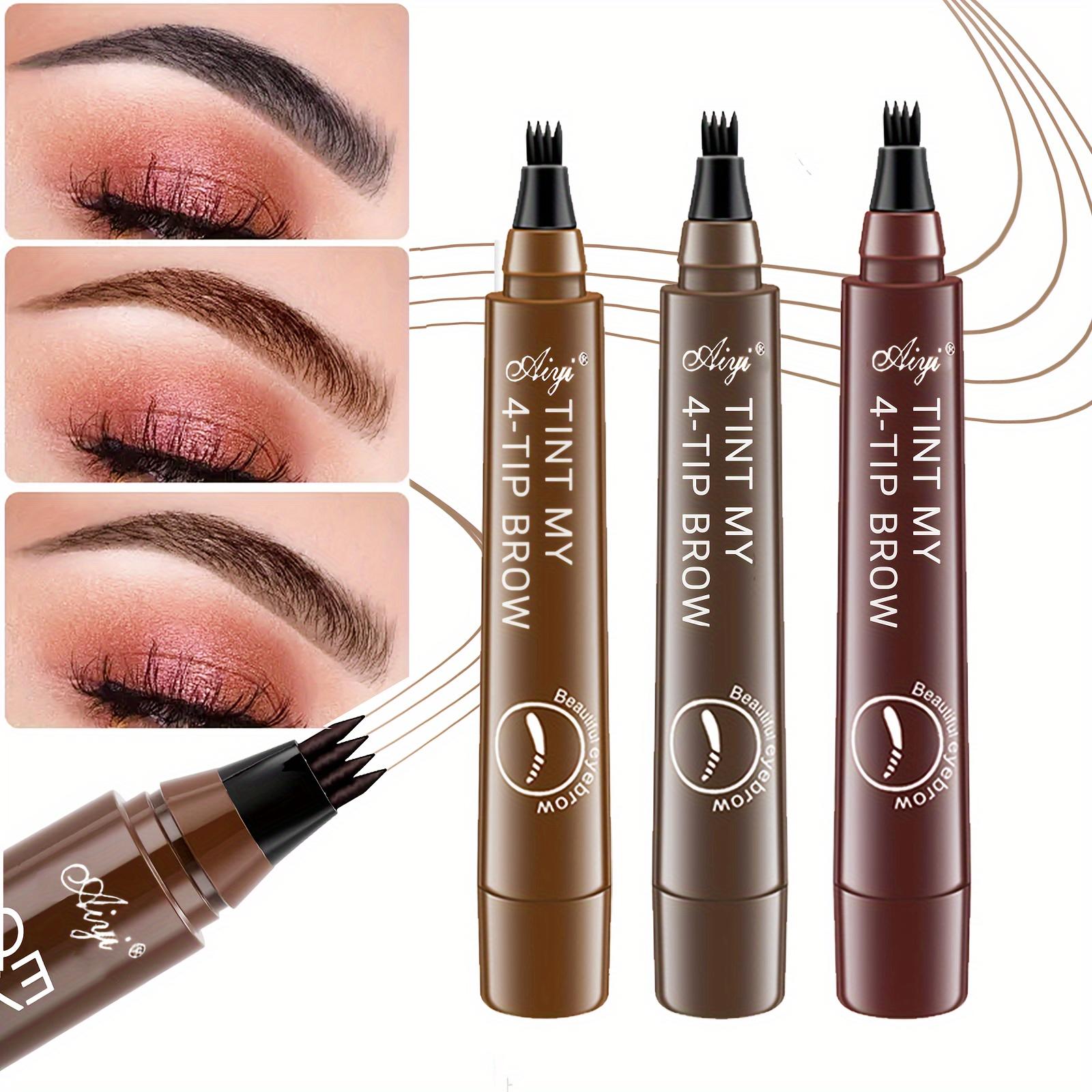 Long-lasting non-makeup waterproof ultra-fine eyebrow pencil - eyebrow brush simulated hair waterproof and non-dizzy, suitable for women of all skins