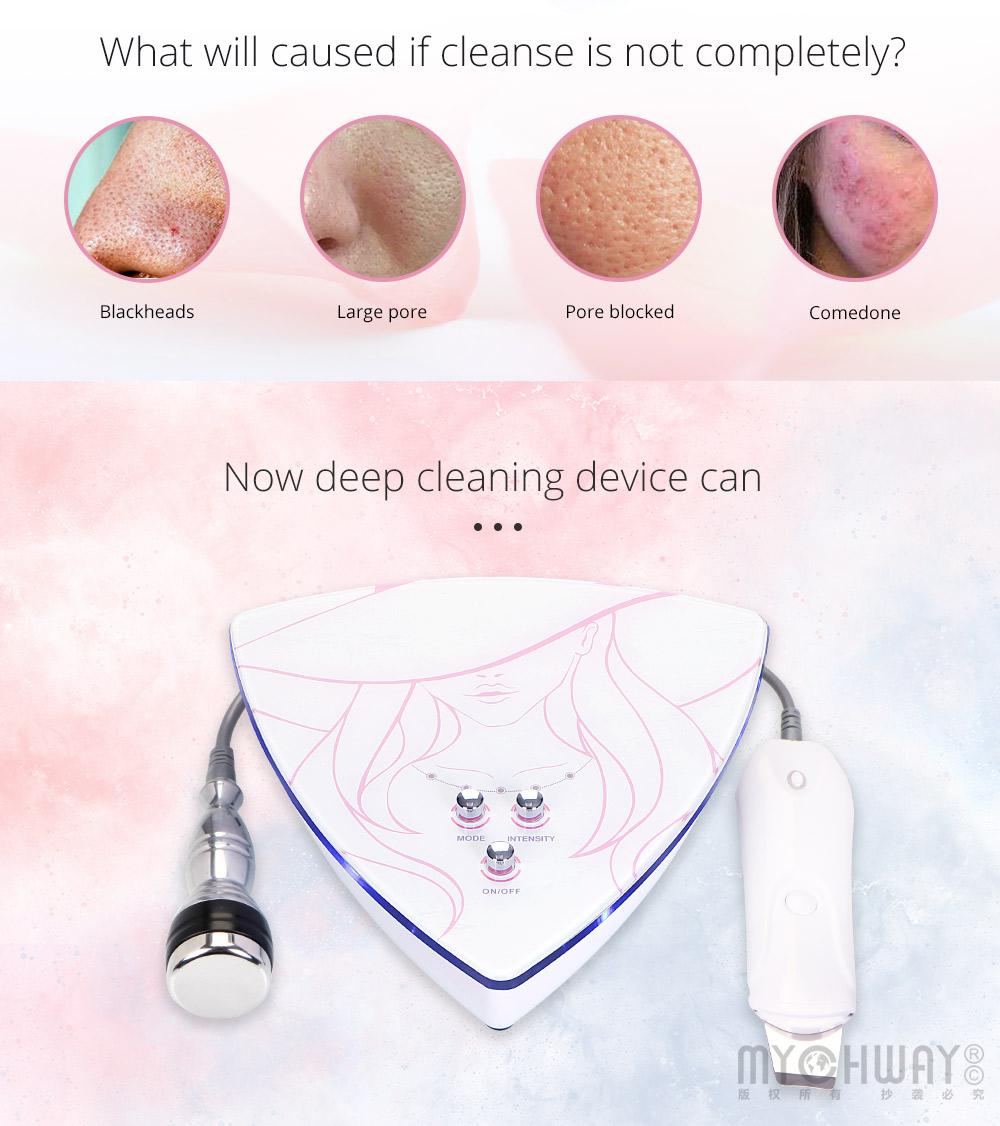 2 In 1 Ultrasonic Skin Scrubber Spatula Facial Cleaner Peeling Exfoliating Massage Machine
