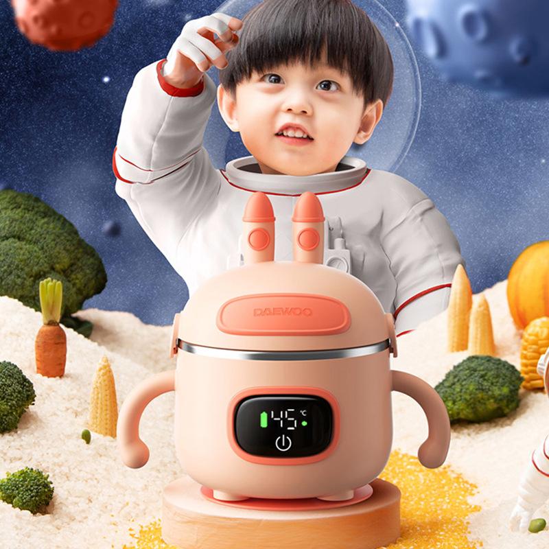 Baby Insulated Bowl Rechargeable Children's Baby Anti-fall Stainless Steel Smart Food Supplement Bowl Thermostatic Bowl