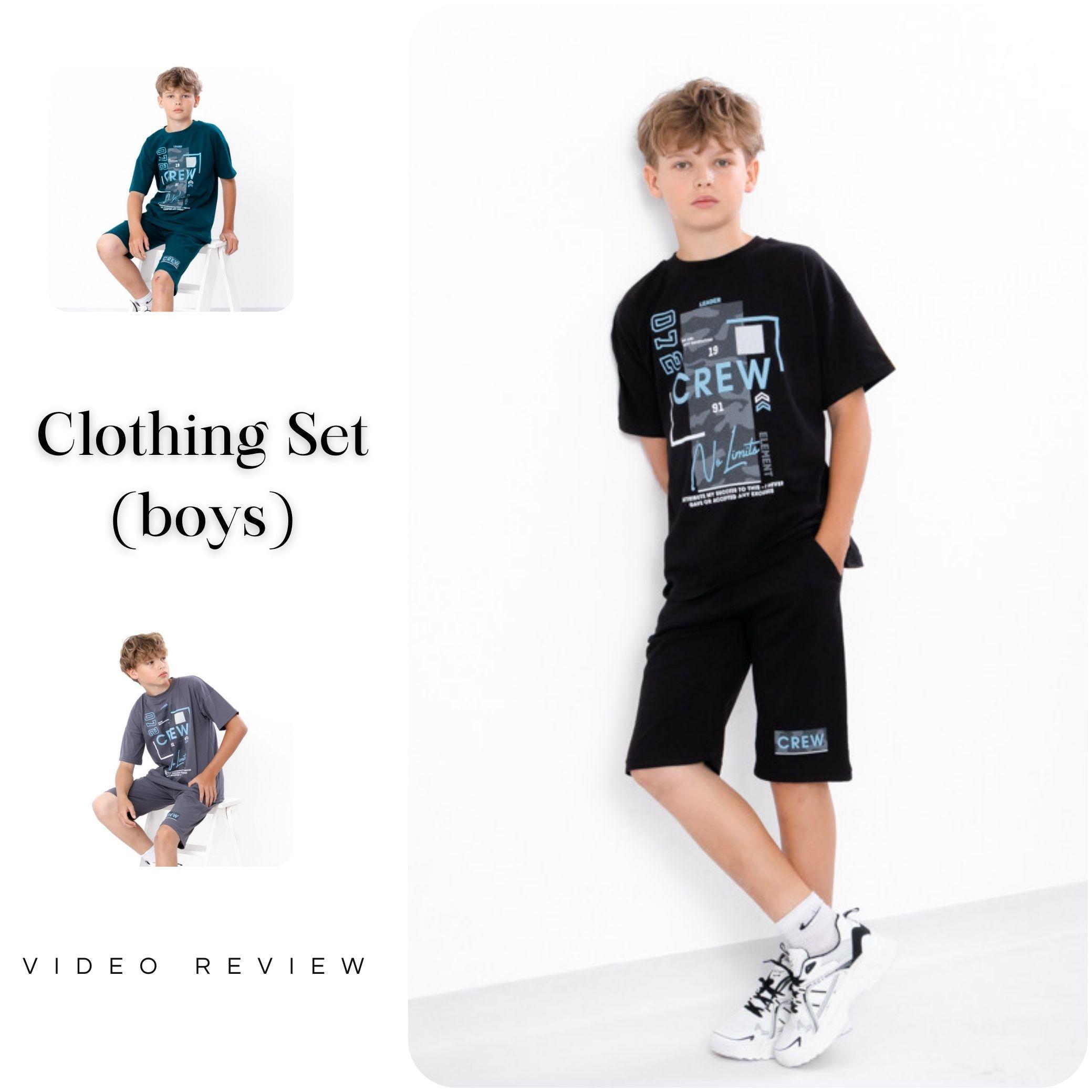 Set (boys) – Printed T-Shirt & Shorts, Casual Summer Outfit, Summer, 6466-001-33-1 HC