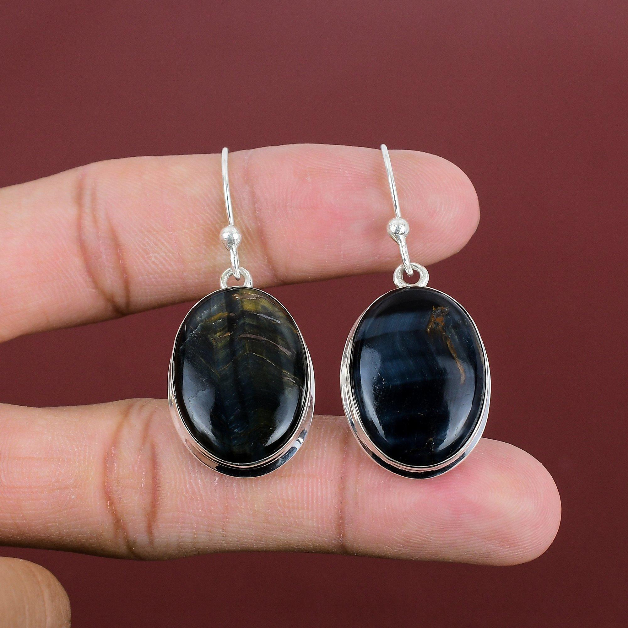 Pietersite Gemstone Earring Handmade Jewelry Unique Earring 925 Sterling Silver Earring Pietersite Jewelry Birthstone Earrings Gifts For Mom