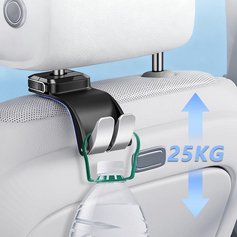 SEAMETAL Autostoel Hoofdsteun Haak Opbergrek Verstelbare Auto Organizer Hoofdsteun Pakketclip Auto Opbergruimte Interieur Accessoires