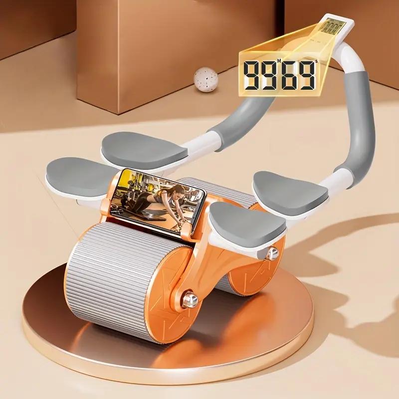 Roue Abdominale à Rebond Automatique – Double Roue Antidérapante, Avec Freinage Intelligent, Pour Abdos, Bras Et Dos