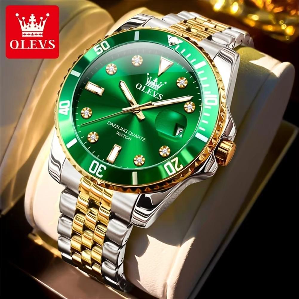 OLEVS Men's Watch Luxury Original Quartz Watch Trendy Fashion Brand Automatic Date Waterproof Men's Watch