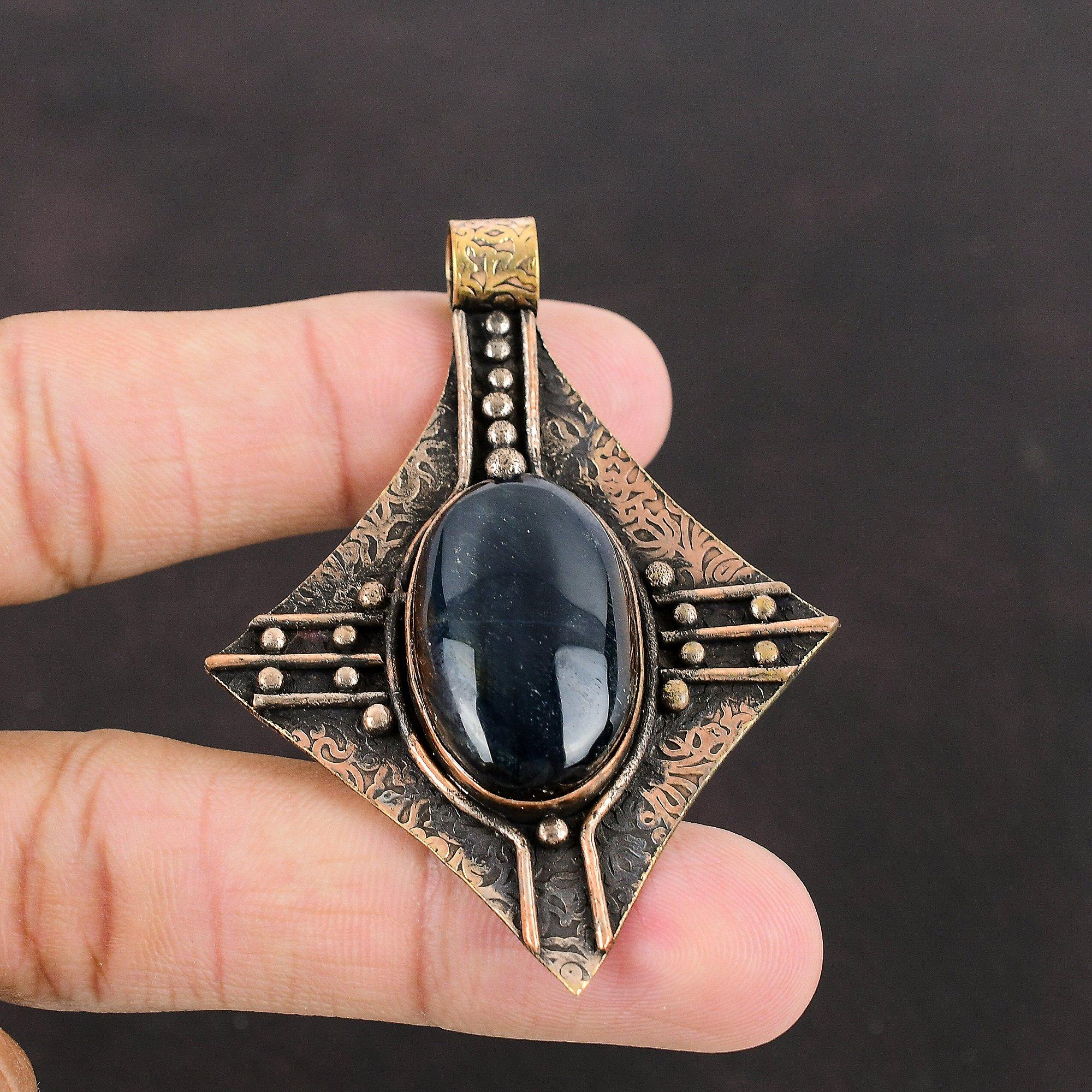 Pietersite Pendant Copper Pendant Handmade Pendant Pietersite Jewelry Fashionable Pendant Gemstone Copper Jewelry Gift For Mom Healing Stone