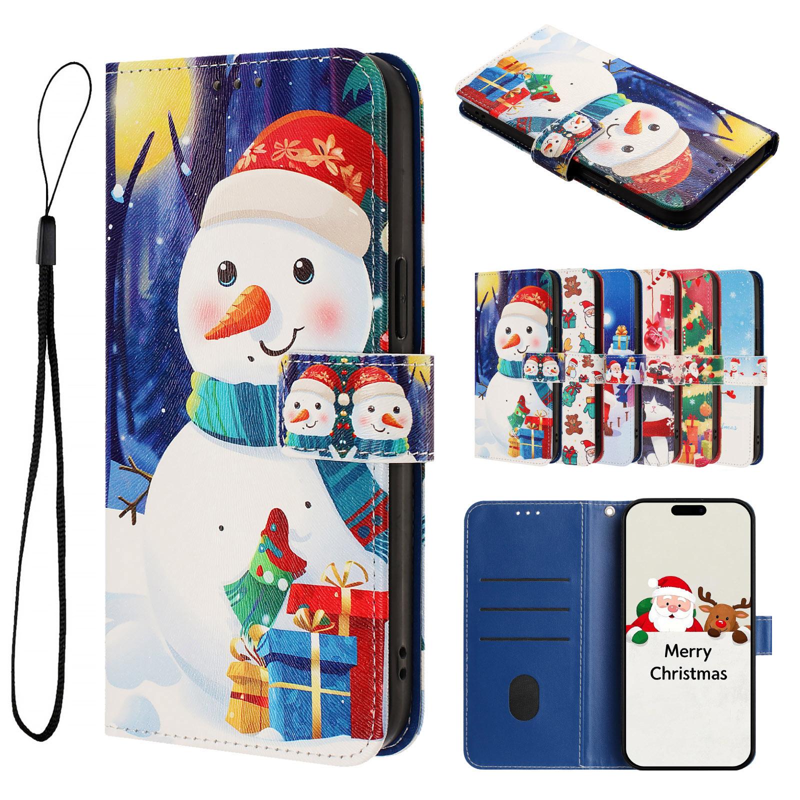 Christmas Wallet Flip Case For ZTE Axon Nubia 60 40 SE V60 Z70S V70 Z60 Focus pRO Magic 10+ Music 2 Neo 3 5G GT Air with Card Slots Kickstand Feature