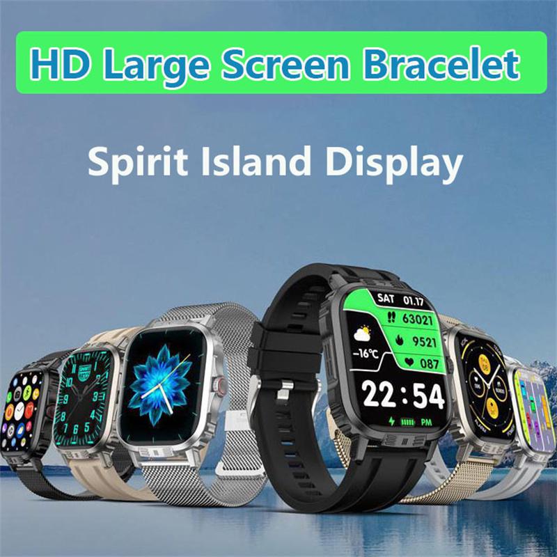 Fashion New Multifunctional Sports Bluetooth Watch HD Large Screen Display Sports Bracelet Spirit Island/heart Rate/blood Oxygen Monitor/calculator
