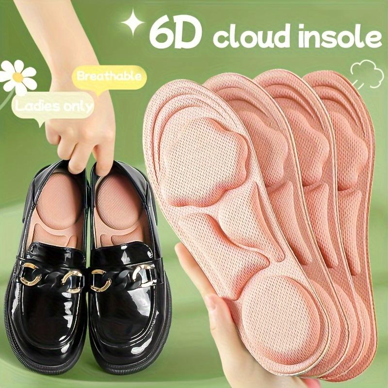 Women's 6D Cloud Insole In Cherry Blossom Pink - Thick, Comfortable and Breathable, Suitable for Sports and Casual Wear