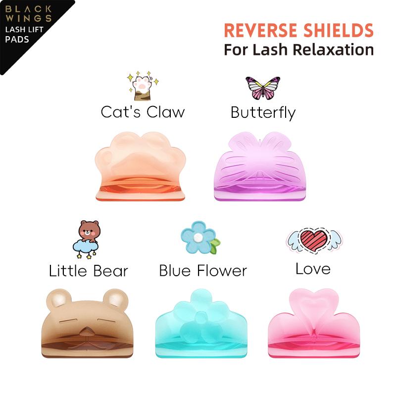 Lashlift Pads Blackwings Brown Bear Style Eyelash Removal Tool Keratin Eyelash Curling Surgery Mold for Eyelash Restoration and Softening Pad