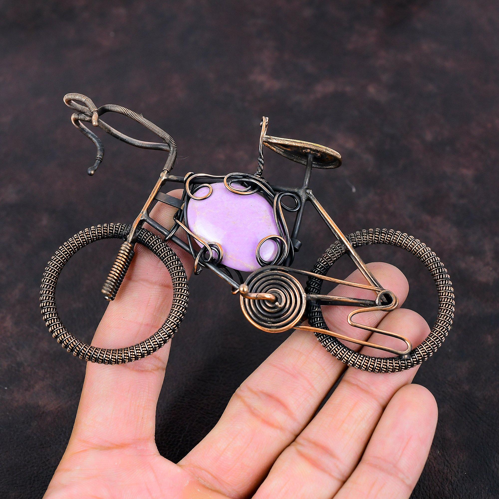 Phosphosiderite Pendant Copper Wire Wrapped Pendant Gemstone Pendant Handmade Cycle Pendant Phosphosiderite Copper Jewelry Anniversary Gifts