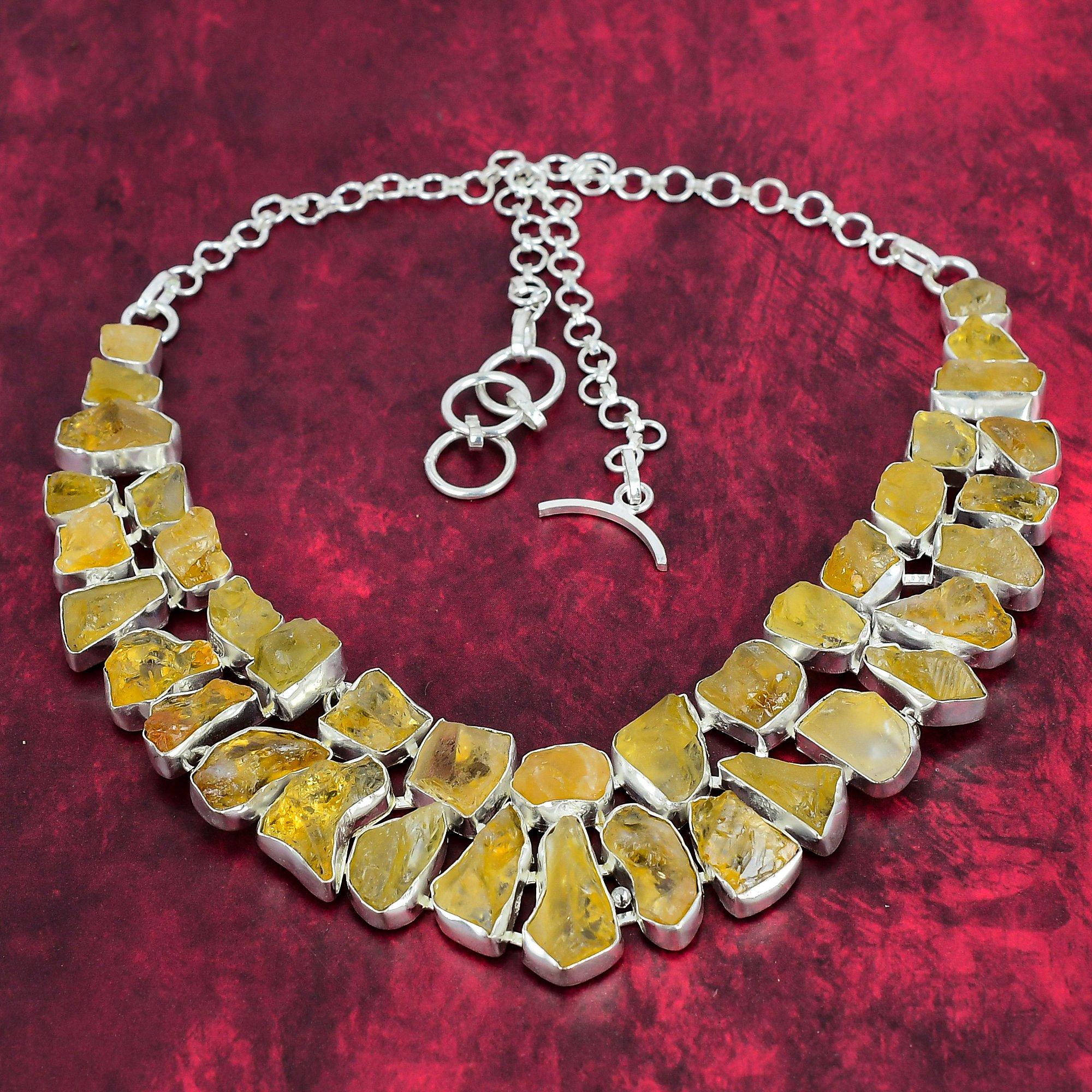 Colier cu citrin dur, bijuterii lucrate manual, argint solid 925, colier de designer, bijuterii cu pietre prețioase, pentru Ziua Memorialului