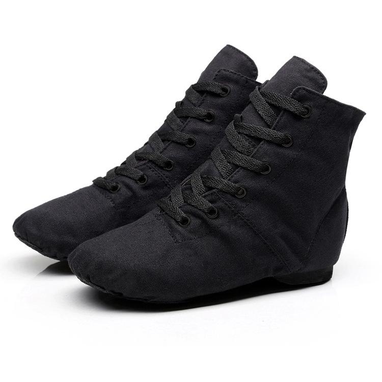 High Top Canvas Jazz Dance Boots Yoga Shoes for Adult Women Kids Ballet Shoes Ballet Flat Indoor