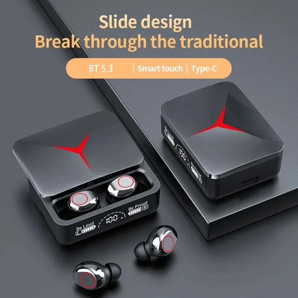 2025 Original TWS M90 Drahtlose Kopfhörer Schiebeabdeckung Gaming-Ohrhörer Bluetooth 5.3 Sport-Ohrstöpsel Musik-Headsets Für iPhone Xiaomi